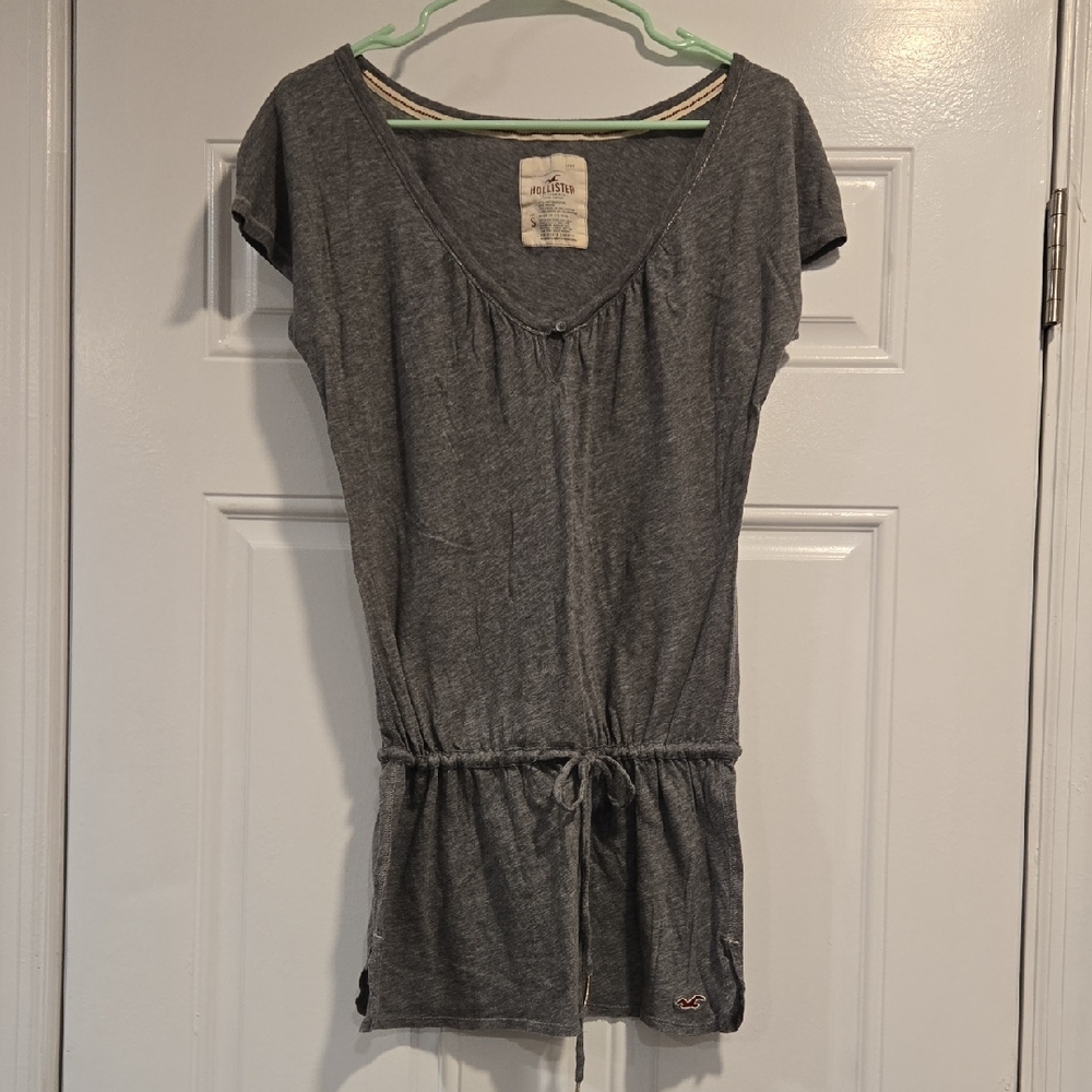 Hollister Heather Gray Baby Doll Top S
